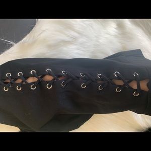 High waist lace up leggings NWT